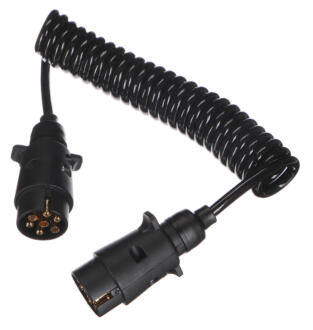 Propojovací spirálový kabel zástrčky tažného zařízení TRAILER CABLE 3, 7-7pin, 3m SIXTOL