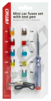 Sada autopojistek MINI s testerem napětí