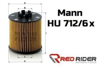 Olejový filtr MANN-FILTER HU 712/6 x