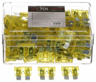 Sada nožových automobilových pojistek MECHANIC FUSE SET 20A, 100ks SIXTOL