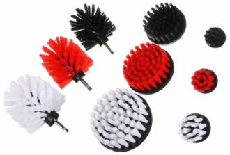 Sada kartáčů na vrtačku pro čištění auta CAR DETAILING DRILL BRUSH 9, 9ks SIXTOL