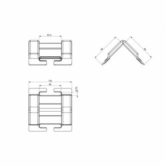 Ochranný roh k upínacím pásům 130x100 mm PVC