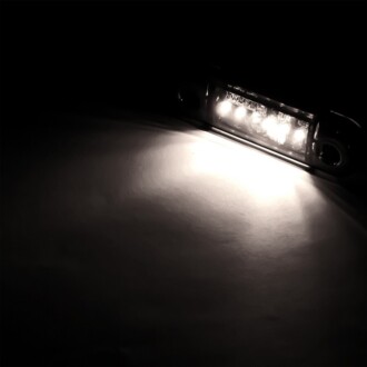 LED poziční světlo bílé 84x24x11mm 6LED 12/24V ECE R10 R148