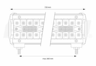 LED pracovní světlo 200 LED 9-36V 600W 60000lm 720x74mm