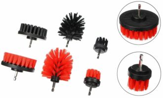 Sada kartáčů na vrtačku pro čištění auta CAR DETAILING DRILL BRUSH 6, 6ks SIXTOL