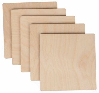 Dřevěné destičky CREATIVE WOOD SET 5, 10 x 10 cm SIXTOL