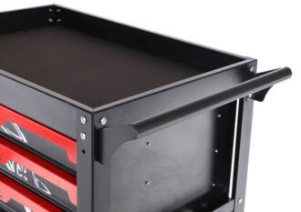 Dílenský vozík na nářadí MECHANIC TROLLEY JASON, 3 šuplíky, 1 police SIXTOL