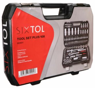 SET 1 Gola sada TOOL SET PLUS 108 + Dětské nářadí KIDS 12 + Čepice s čelovkou B-HAT, černá SIXTOL