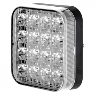 LED couvací světlo, bílé - 87x77x29 mm - 16 LED, ECE R10 R148, IP67