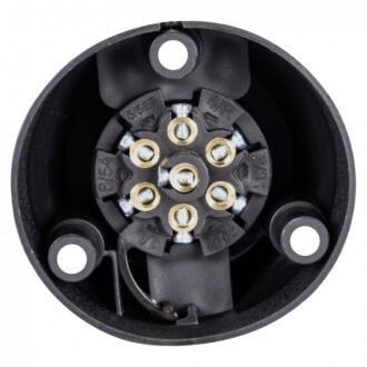 Zásuvka 7P pro tažné zařízení s těsněním - 12/24V, plast
