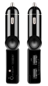 Bluetooth/FM modulátor bezdrátový, 12/24V, 2x USB