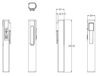 mini AKU profi inspekční LED lampa s Li-Pol baterií