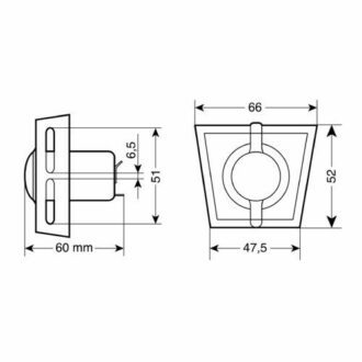 CL zásuvka pro volitelný montážní panel 12/24V LAMPA