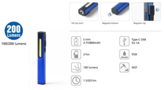 mini AKU profi inspekční LED lampa s Li-Pol baterií