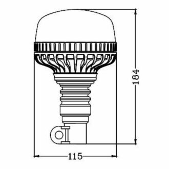 PROFI LED maják na držák 12-24V 36x1W oranžový ECE R65