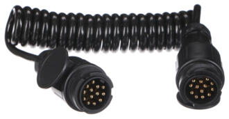 Propojovací spirálový kabel zástrčky tažného zařízení TRAILER CABLE 4, 13-13pin, 3m SIXTOL