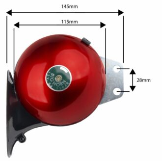 Zvuková signalizace klaksonu sada 2 ks červená 125 mm 12V