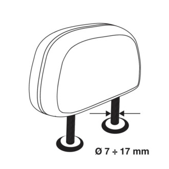 Mříž na převážení psů do zavazadlového prostoru na hlavové opěrky GRG-9 - BEZ OBALU