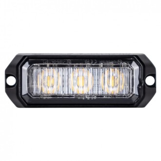 Výstražné LED světlo vnější oranžové, 12-24V 3LED 9W, ECE R10, 80x28 mm