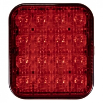 LED mlhové světlo, červené - 87x77x29 mm - 16 LED, ECE R10 R148, IP67