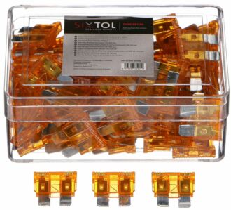 Sada nožových automobilových pojistek MECHANIC FUSE SET 5A, 100ks SIXTOL