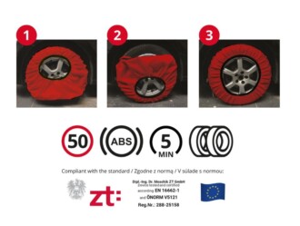 Textilní sněhové řetězy 3D L EN16662-1 Önorm - 2 ks