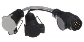 Kabelová redukce zástrčky tažného zařízení TRAILER CABLE 6, ze 13pin na 7pin N+S, 35cm SIXTOL