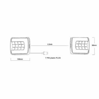 Sdružená LED světla magnetická s kabelem 7,5m 7pin