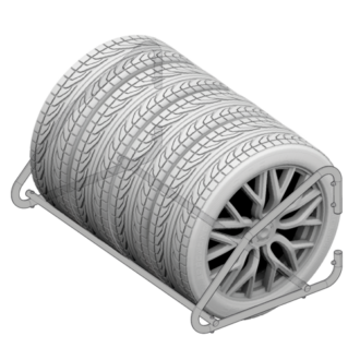 Držák na pneumatiky XL na zeď LAMPA