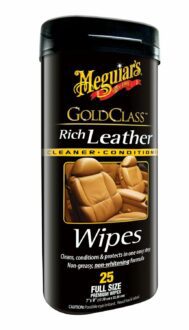 Meguiars Gold Class Rich Leather Wipes - ubrousky na kůži 25ks