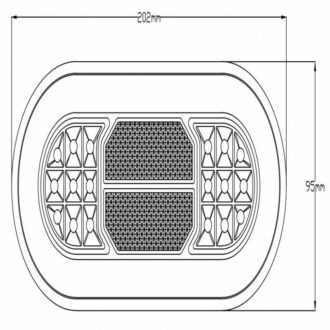 Sdružená LED lampa zadní 12-24V, ovál, 3 funkce