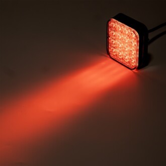 LED mlhové světlo, červené - 87x77x29 mm - 16 LED, ECE R10 R148, IP67