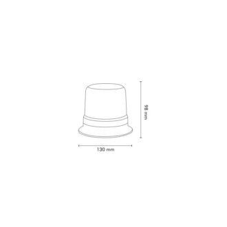 PROFI LED maják 12-24V 40x1W oranžový magnet, ECE R65 130x90 mm