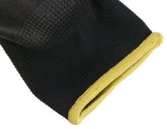Rukavice pracovní z polyesteru polomáčené v PU GLOVE PE-PU 11, černé, vel 11", 6 párů SIXTOL