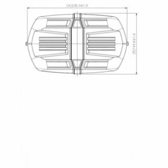 LED oranžová rampa homologovaná 237 x 145 x 45 mm 23W R10 R65 magnet