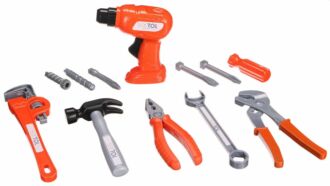 SET 1 Gola sada TOOL SET PLUS 108 + Dětské nářadí KIDS 12 + Čepice s čelovkou B-HAT, černá SIXTOL