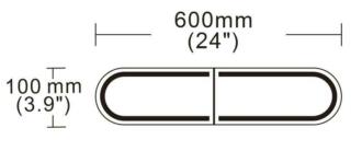 Profi LED světelná rampa oranžová, magnetická 600x100x45mm homologovaná, R65 R10